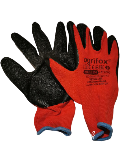 Rękawice ochronne powlekane latexem