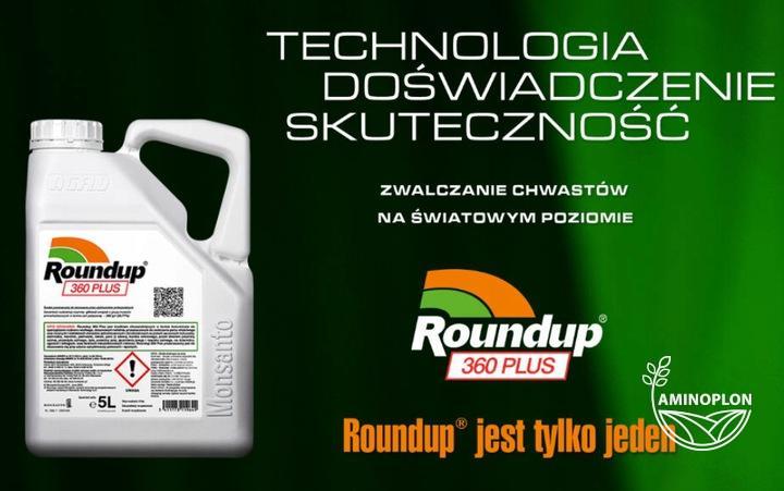 BAYER Roundup PLUS - totalny herbicyd na chwasty, na perz randap glifosat (360SL)