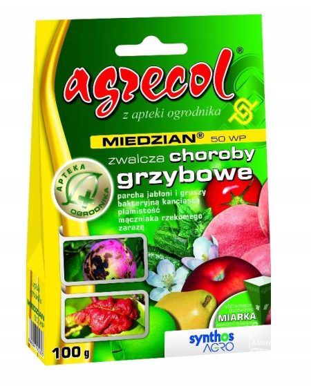 SYNTHOS/AGRECOL Miedzian (50WP)  – zaraza, choroby grzybowe, parch inne choroby grzybowe