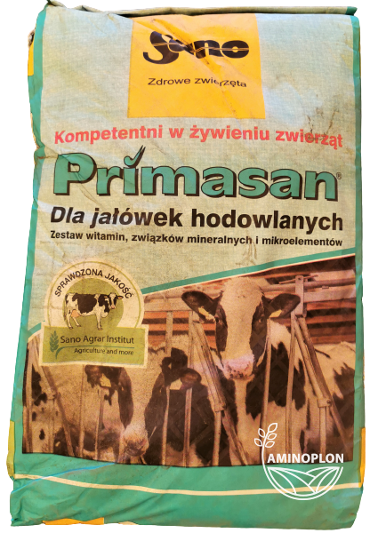 SANO Primasan 25kg – wsparcie żywienia jałówek buhajów i opasów – materiał paszowy