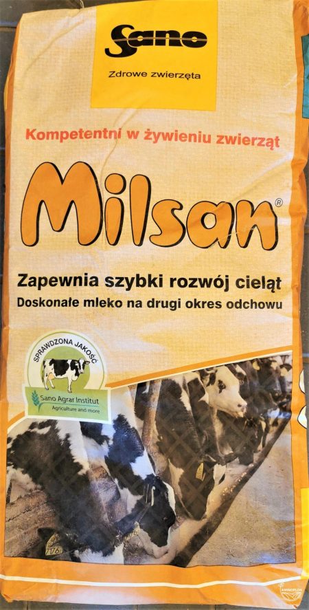 SANO Milsan 25kg – mleko zastępcze dla cieląt od 3 tyg – materiał paszowy