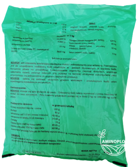 SANVET Bovifos 2kg – witaminy i minerały dla bydła – materiał paszowy