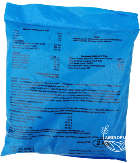 SANVET Suisan 2kg – witaminy i minerały dla trzody chlewnej – materiał paszowy