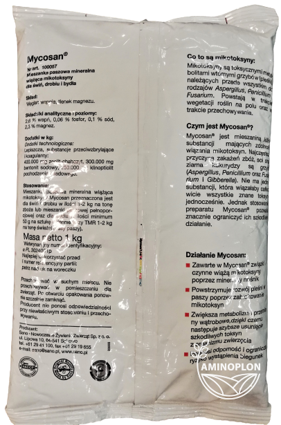 SANO Mycosan 1kg – ochrona przed mykotoksynami – materiał paszowy