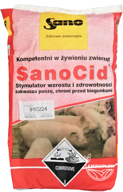 SANO SanoCid - do zakwaszania pasz dla trzody chlewnej oraz drobiu - materiał paszowy