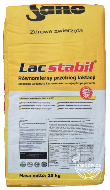 SANO Lac stabil 25kg – wsparcie witaminowe w okresie laktacji – materiał paszowy