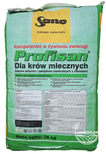 SANO Profisan 25kg - witaminy i minerały dla krów mlecznych - materiał paszowy