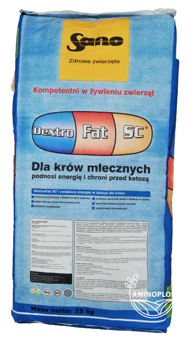 SANO DextroFat SC 25kg - dla poprawy bilansu energetycznego krów wysokowydajnych - materiał paszowy