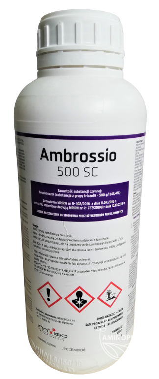INVIGO Ambrossio (500SC) – środek grzybobójczy, likwidujący grzyby, zapobiegawczy, interwencyjny – tebukonazol