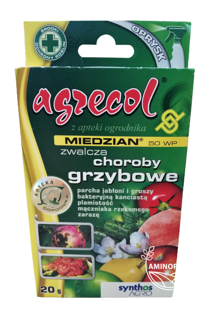 SYNTHOS/AGRECOL Miedzian (50WP)  – zaraza, choroby grzybowe, parch inne choroby grzybowe