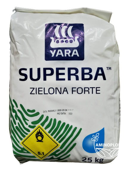 YARAMILA Superba Zielona Forte 8-11-36 + ME 25kg - nawóz N-P-K do roślin ogrodniczych