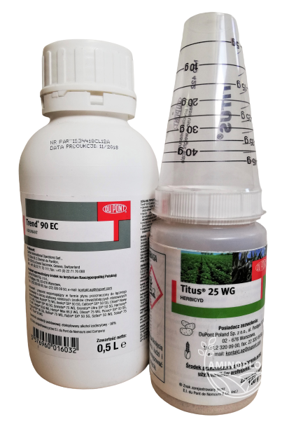 CORTEVA Titus (25WG) + adiuwant - na chwasty jednoliścienne w uprawie kukurydzy, ziemniaka, pomidora