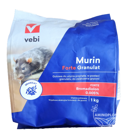 Murin Forte Granulat 1kg - trutka gryzoniobójcza, na myszy, na szczury