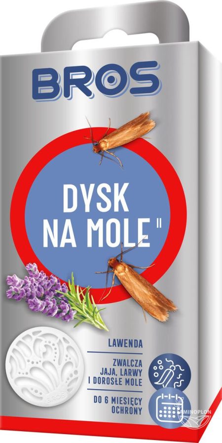 BROS Dysk na mole 1szt – skuteczny na mole odzieżowe
