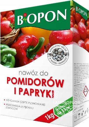 BIOPON Nawóz do pomidorów i papryki - wsparcie ukorzeniania, wzrostu, kwitnienia i owocowania