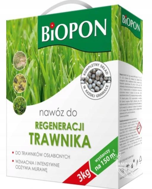 BIOPON Nawóż do regeneracji trawnika - szybko pobudza do wzrostu odnawiając murawę