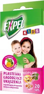 EXPEL KIDS Plasterki dla dzieci łagodzące ukąszenia komarów (20szt)