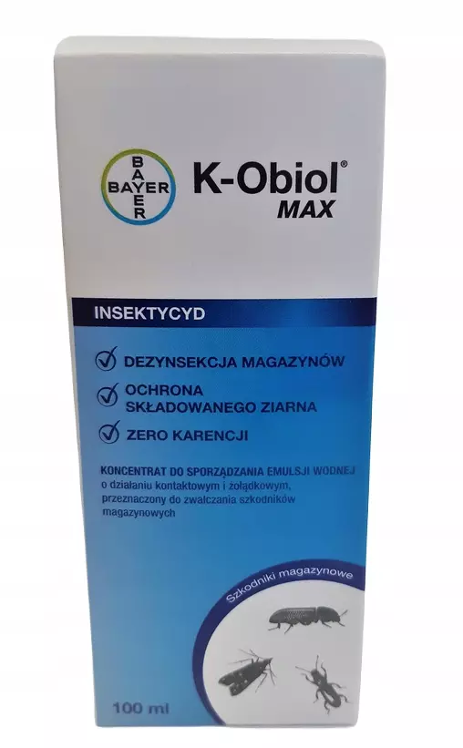 BAYER K-Obiol MAX - do ochrony składowanego ziarna i pomieszczeń magazynowych przed szkodnikami np wołek trojszyk skośnik