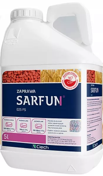 CIECH Sarfun (025FS) – zaprawa nasienna zbóż ozimych i jarych przeciw chorobom wczesnych faz rozwojowych – 5L