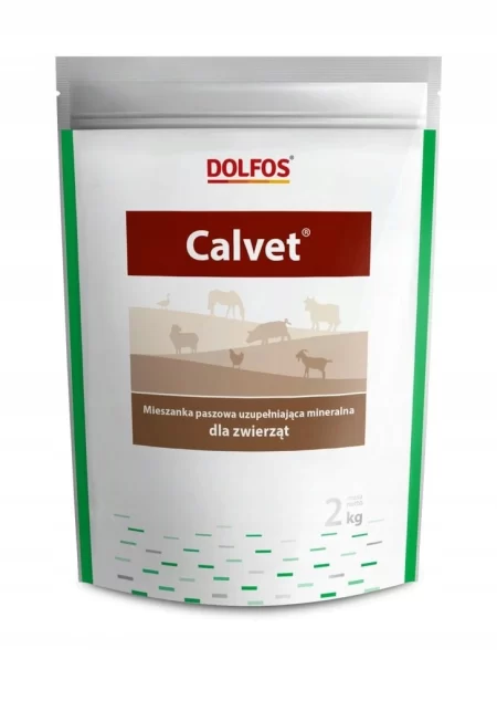 DOLFOS Calvet – uzupełnienie pasz w aminokwasy, witaminy oraz wapń. Mieszanka przeznaczona dla wszystkich gatunków zwierząt gospodarskich