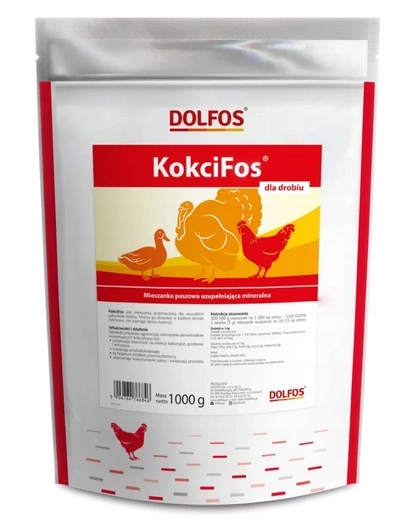 DOLFOS KokciFos – ogranicza namnażanie pierwotniaków wywołujących kokcydiozę oraz zwiększa odporność drobiu i gołębii