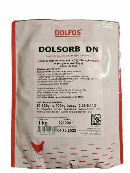 DOLFOS DOLSORB DN – Sobrbent mykotoksyn dla kur niosek