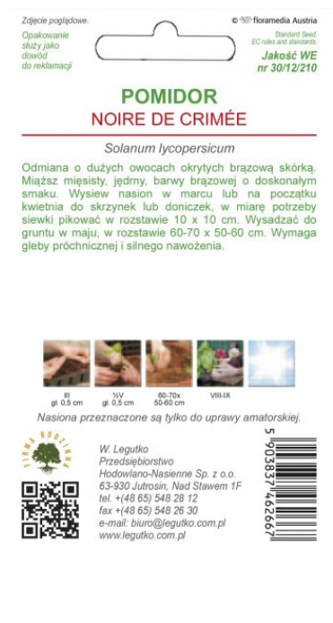 LEGUTKO Pomidor gruntowy Noire de Crimee 0,1g