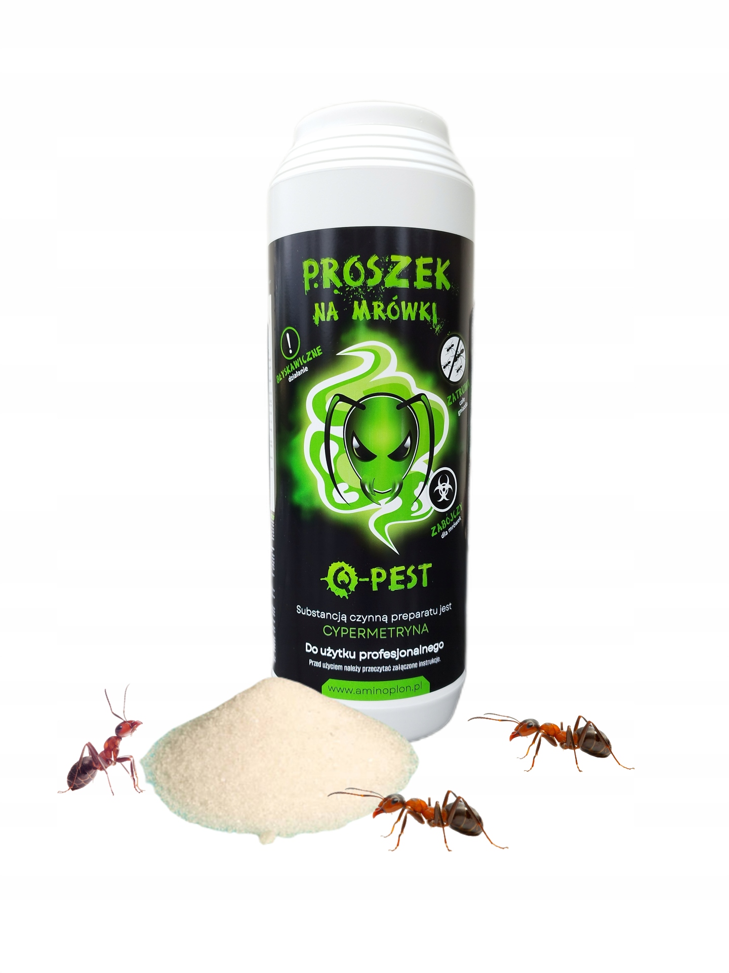 Q-PEST ANTKill – błyskawicznie działający środek do zatruwania całych gniazd mrówek proszek trutka cypermetryna